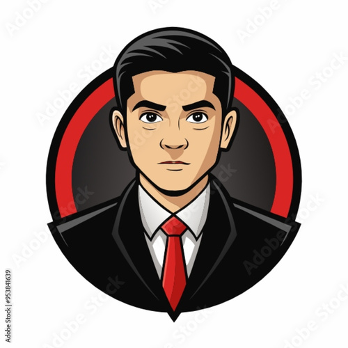 businessman in a black suit 