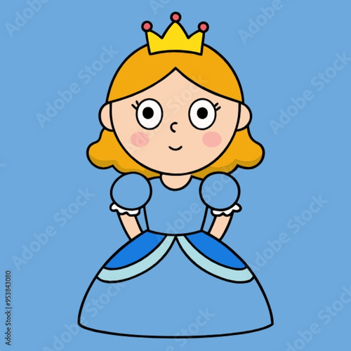 little princess with a crown