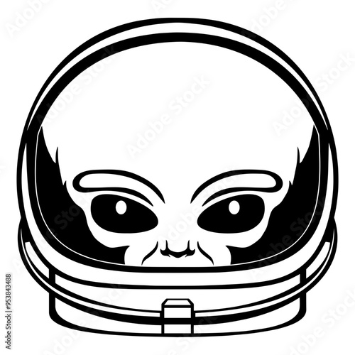 Alien In Astronaut Helmet