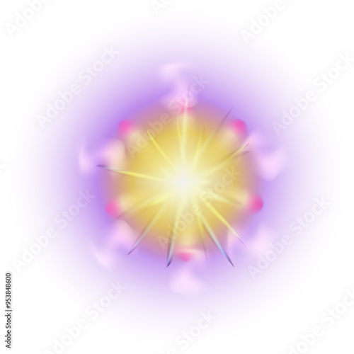 Electric sphere. Magic power ball. Glowing plasma