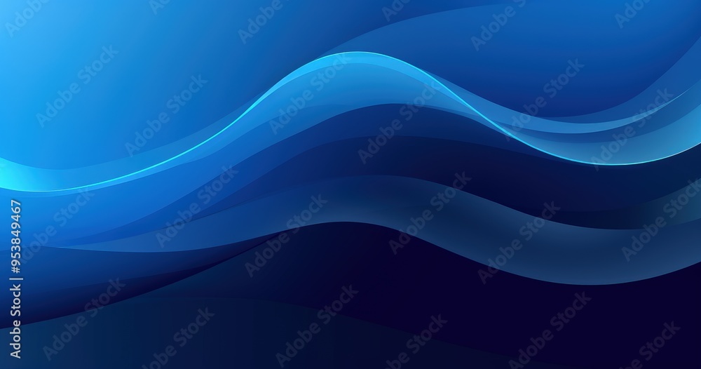 A smooth gradient design featuring flowing waves in various shades of blue, ideal for backgrounds or digital themes. A smooth gradient design featuring flowing waves in various shades of blue, ideal for backgrounds or digital themes.