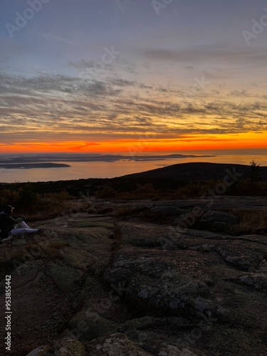 sunrise landscape over the atlantic ocean