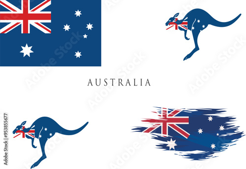 Australia  flag icon illustration .  Australia flag vector graphic.  Australian flag illustration. Australia country flag is a symbol of freedom, patriotism and independence