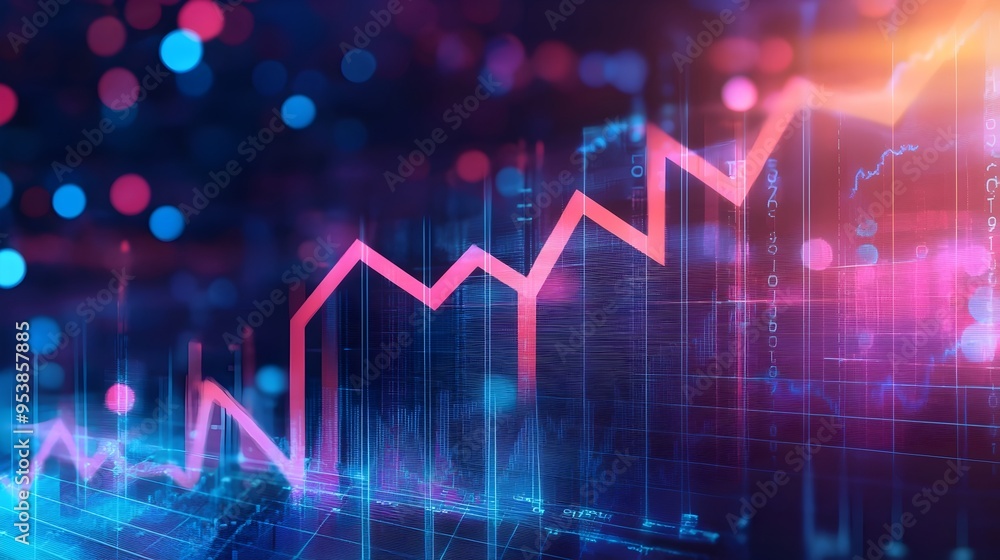 Successful Investment Strategies Illustrated by Upward Trending Market Graph and Financial Growth Successful Investment Strategies Illustrated by Upward Trending Market Graph and Financial Growth