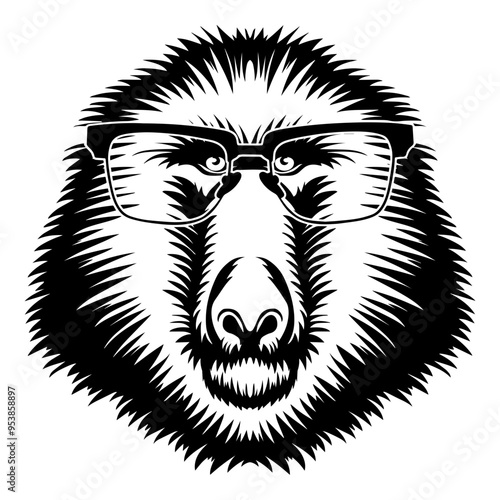 Baboon In Glasses