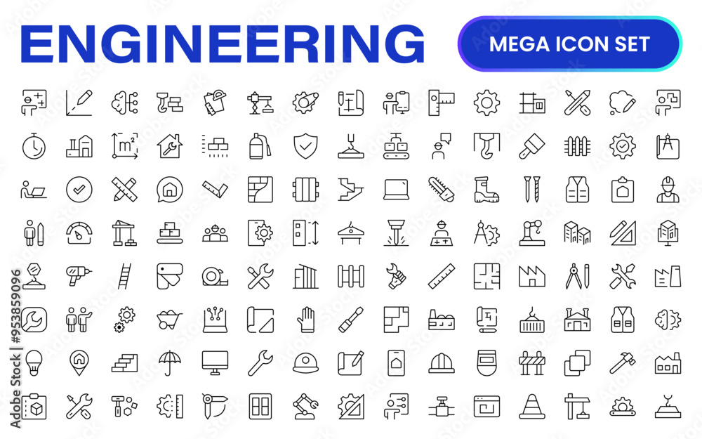 Comprehensive Engineering Icon Set: Precision-crafted icons for mechanical, civil, electrical, and software engineering projects. Comprehensive Engineering Icon Set: Precision-crafted icons for mechanical, civil, electrical, and software engineering projects.
