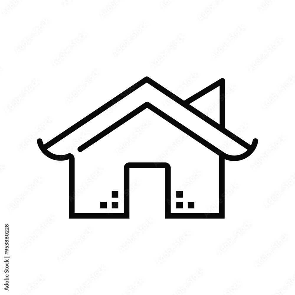 Home Icon. House symbol. House icon Vector illustration. Home Icon. House symbol. House icon Vector illustration.