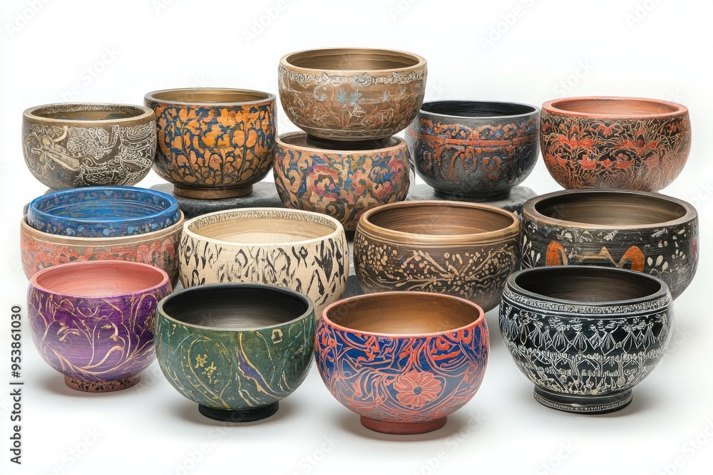 Singing Bowl Market Display Buddhism Religion Spiritual Symbol Singing Bowl Market Display Buddhism Religion Spiritual Symbol