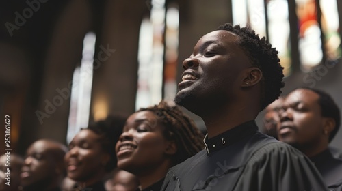 A group of people are gathered together in a church photo