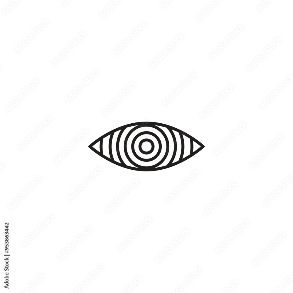 Black and white eye icon representing sight Black and white eye icon representing sight