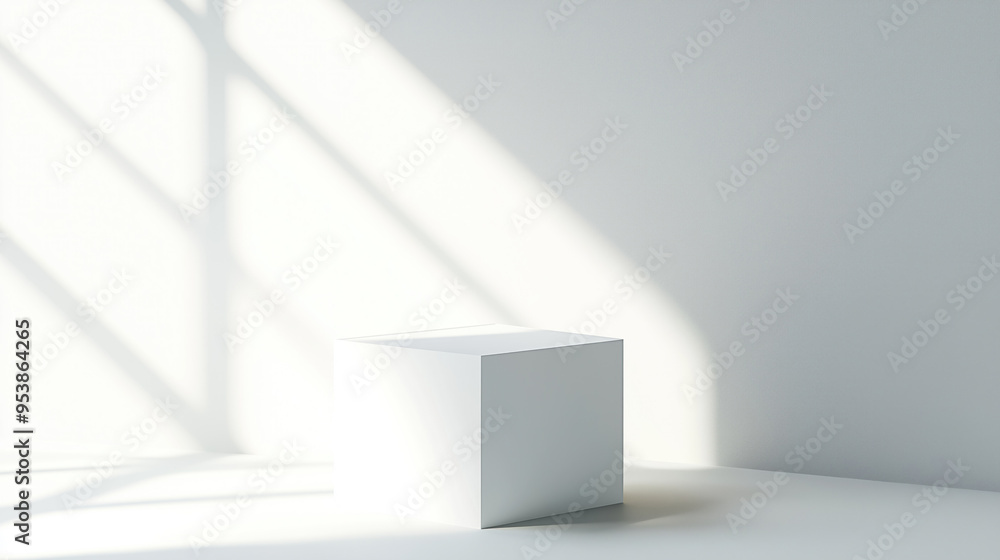 empty white room with a window pedestal podium blank mockup mock up stand empty white room with a window pedestal podium blank mockup mock up stand