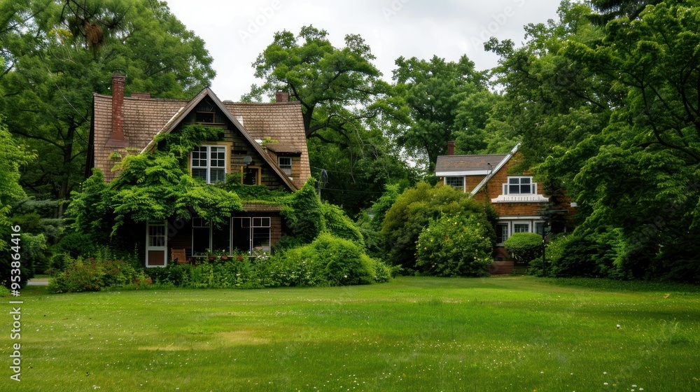 Two Houses Covered In Greenery Two Houses Covered In Greenery
