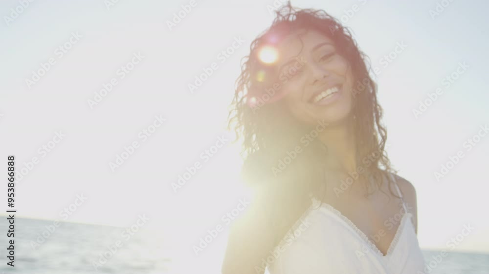Portrait Beautiful Girl Loving Island Lifestyle Portrait Beautiful Girl Loving Island Lifestyle