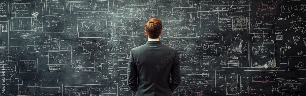 Chaotic Organizational Decision Tree on Chalkboard Chaotic Organizational Decision Tree on Chalkboard