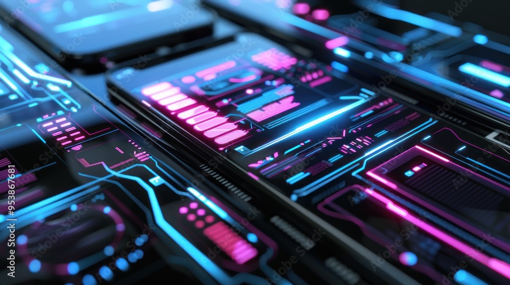 Obraz premium Futuristic Technology Interface