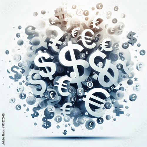 Free  Money vector money photo Gold coins and banknotes 3d cartoon style icon black Friday 
