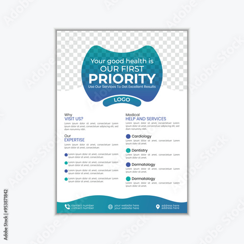 Modern and effective medical flyer design template