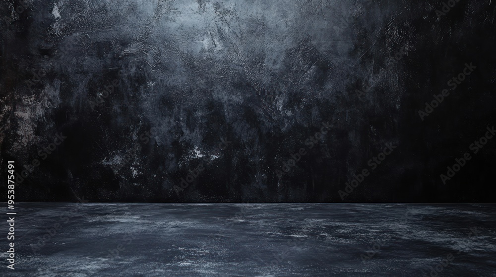 Dark Concrete Wall with Floor Dark Concrete Wall with Floor