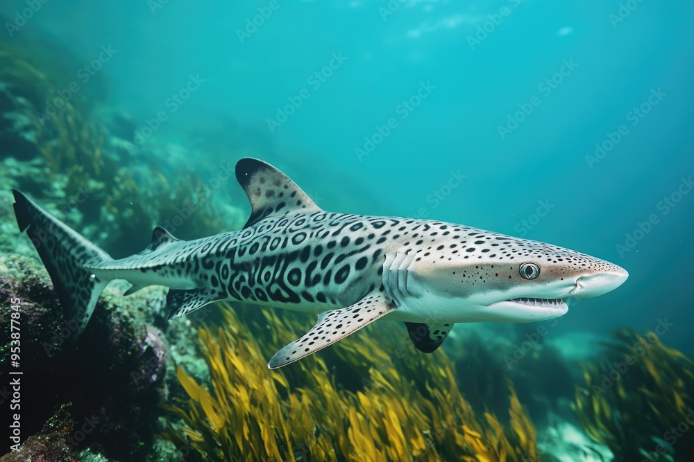Fototapeta premium Tiger Shark on Coral Reef
