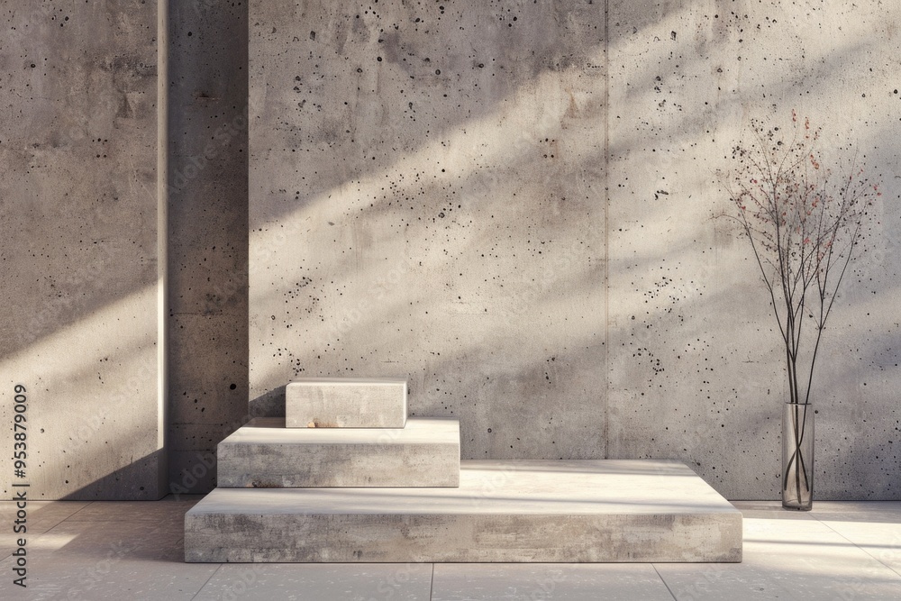 The interior design showcases a minimalist and contemporary aesthetic, featuring clean lines, textured surfaces, and monochrome colors. The interior design showcases a minimalist and contemporary aesthetic, featuring clean lines, textured surfaces, and monochrome colors.