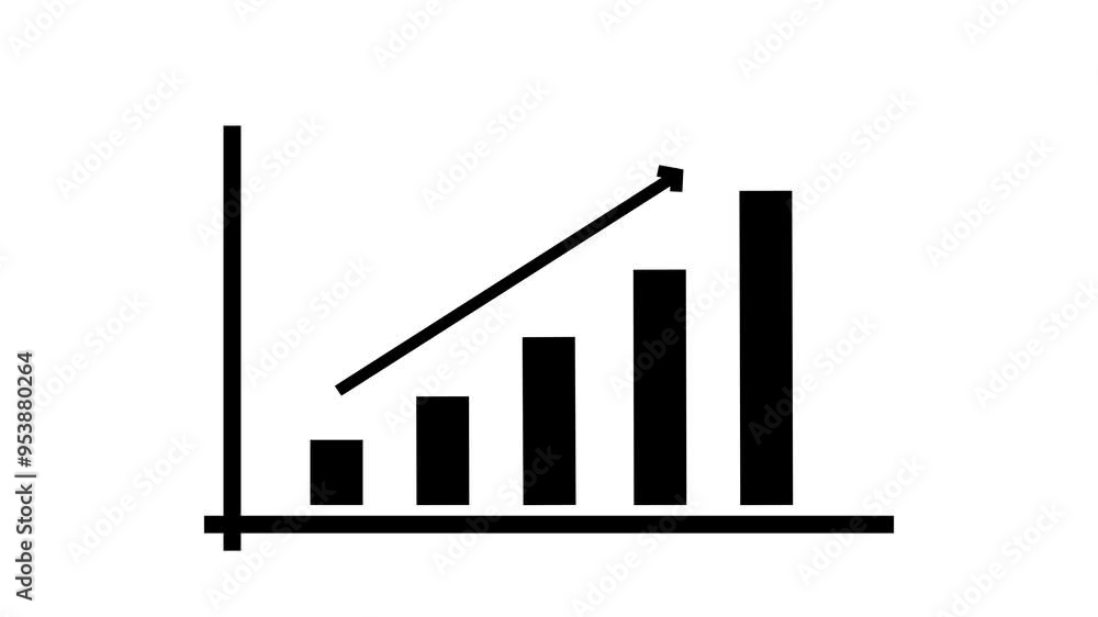 Animated illustration of a statistical curve with an upward arrow indicating a profit target Animated illustration of a statistical curve with an upward arrow indicating a profit target