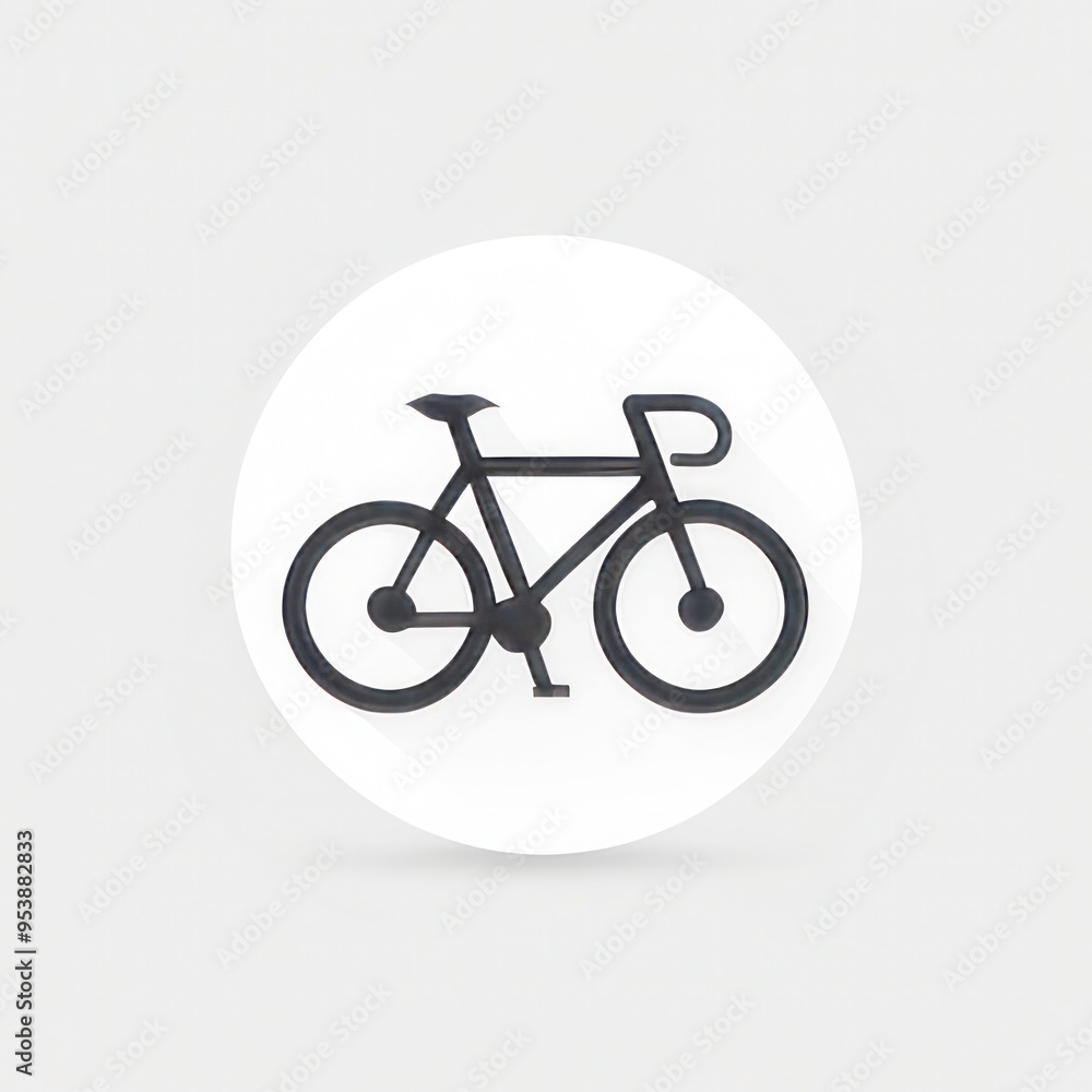 Minimalist Bicycle Icon in Monochrome Design Minimalist Bicycle Icon in Monochrome Design