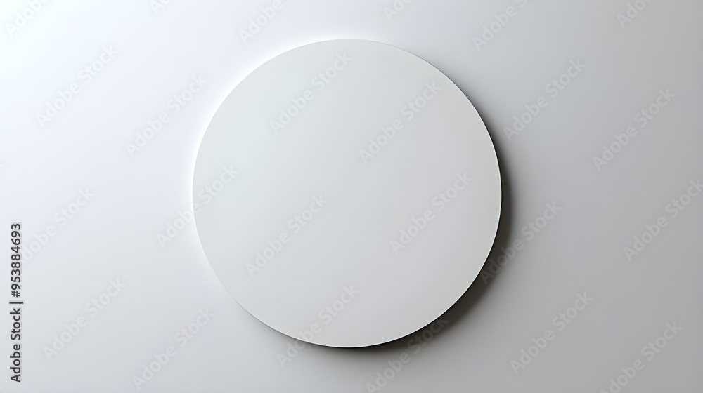 A versatile stock photo of a blank circular advertisement sign on a white background. A versatile stock photo of a blank circular advertisement sign on a white background.