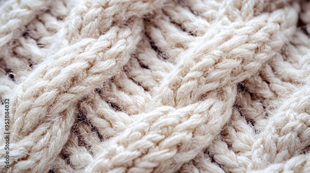Cozy Knitted Wool Fabric Texture in Neutral Tones for Warm and Soft Background Cozy Knitted Wool Fabric Texture in Neutral Tones for Warm and Soft Background
