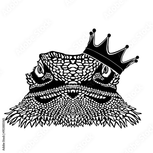 Bearded Dragon Wearing A Crown