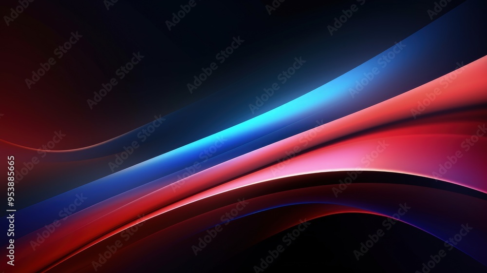 A vibrant abstract background featuring smooth curves in shades of red, blue, and black, ideal for digital design. A vibrant abstract background featuring smooth curves in shades of red, blue, and black, ideal for digital design.