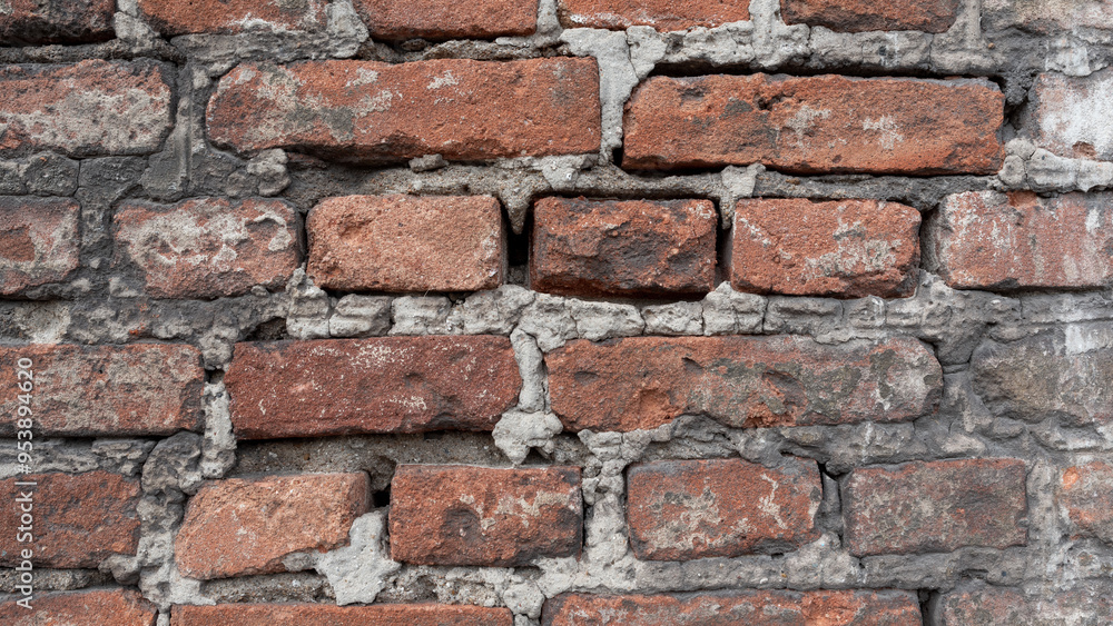 Obraz premium pattern old brick wall close up
