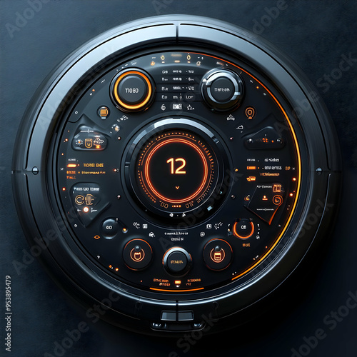 Futuristic Technology Interface Design - Illustration