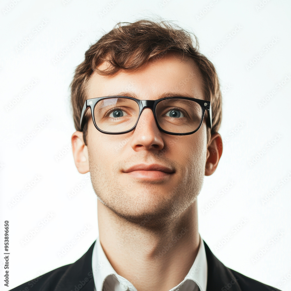 Young Man Glasses Portrait. Young Man Glasses Portrait.