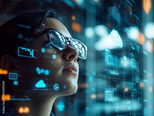 An engineer performing a live cloud deployment, the tension and focus visible on their face as the process unfolds smoothly