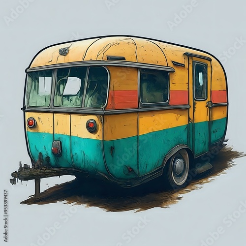 caravan image vectoral and isolated  photo