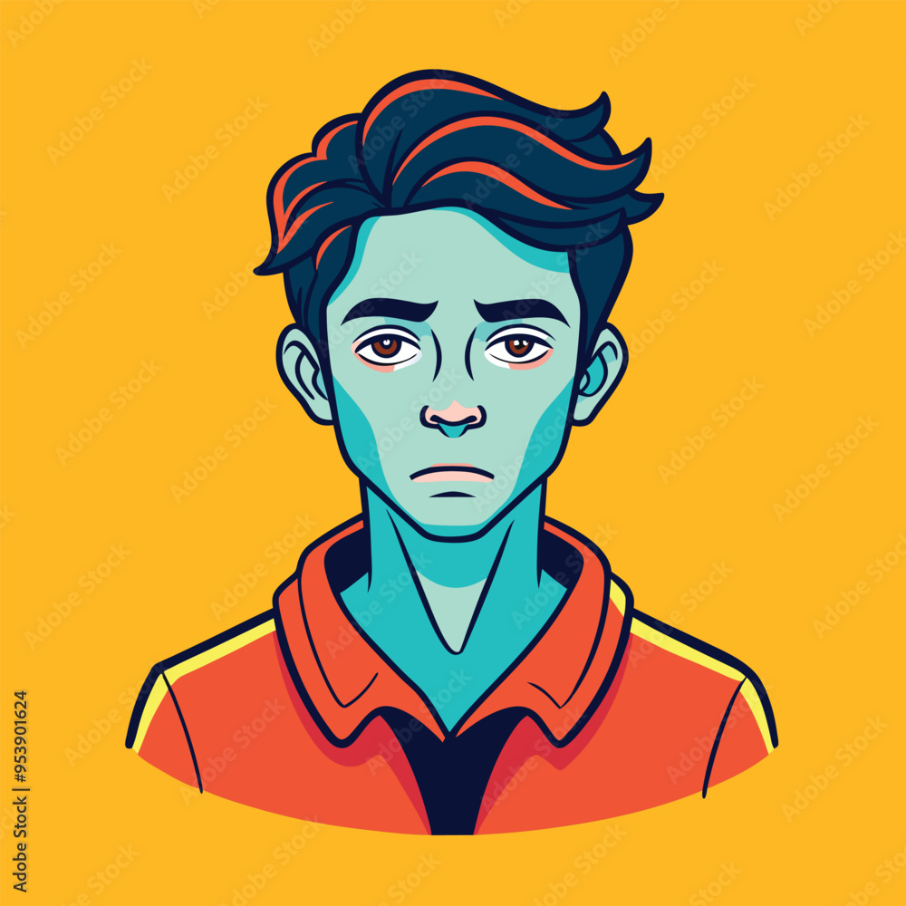 Man cartoon character facial expression showing vector illustration
Man cartoon character facial expression showing vector illustration