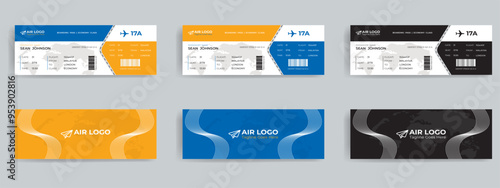 Realistic airline ticket design with passenger name. Vector illustration,  Vector illustration of pattern of airline boarding pass ticket in red colors. Concept of travel, journey or business trip