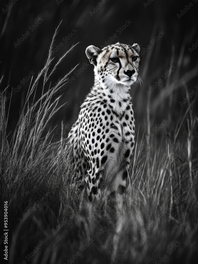 Fototapeta premium Cheetah in Tall Grass