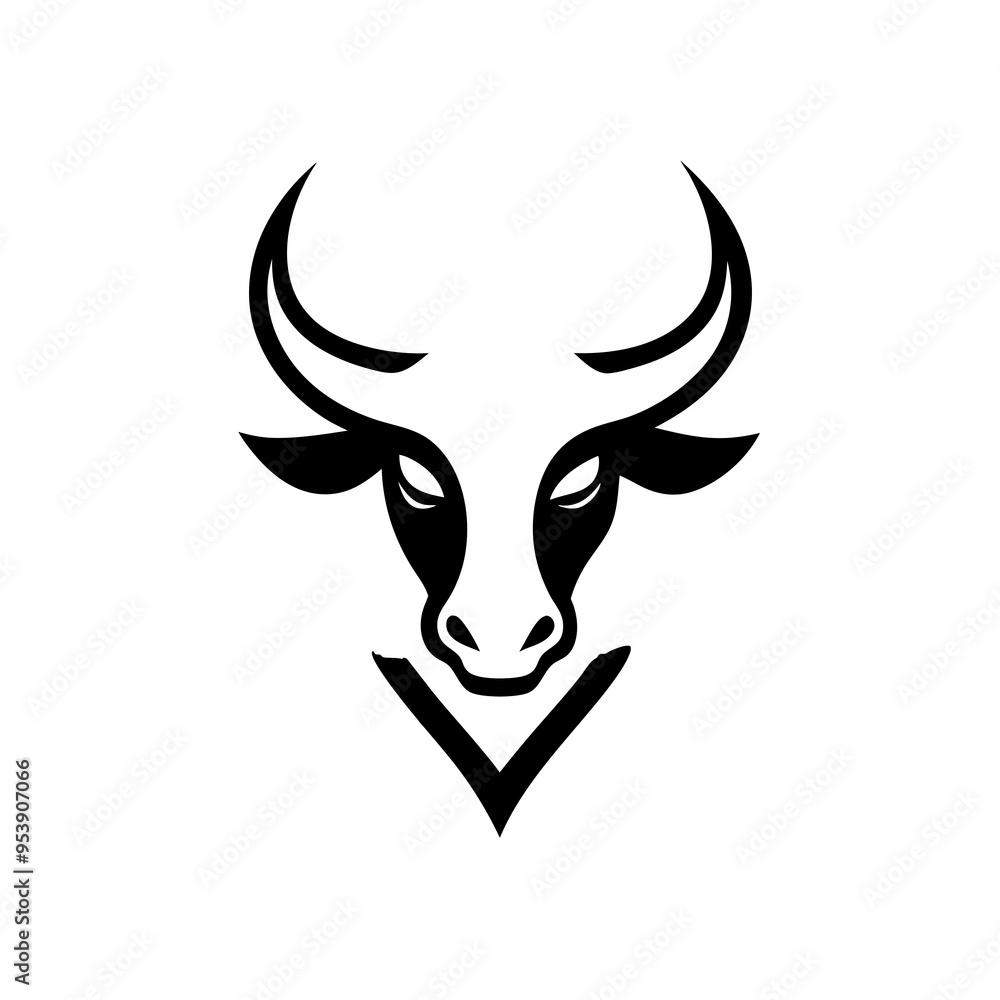Minimalist Golden Bull Logo Vector Art - Elegant and Modern Design Minimalist Golden Bull Logo Vector Art - Elegant and Modern Design