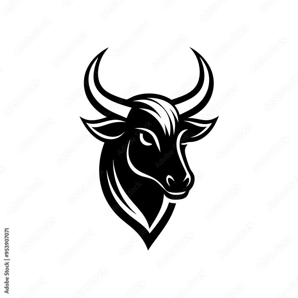 Minimalist Golden Bull Logo Vector Art - Elegant and Modern Design Minimalist Golden Bull Logo Vector Art - Elegant and Modern Design