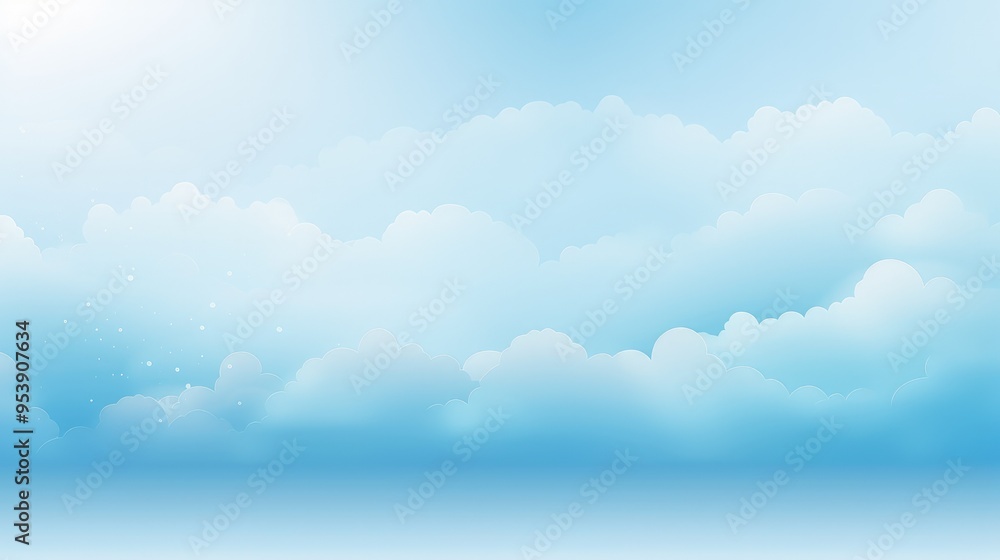 A serene blue sky filled with soft, fluffy clouds, creating a calming and peaceful atmosphere. A serene blue sky filled with soft, fluffy clouds, creating a calming and peaceful atmosphere.