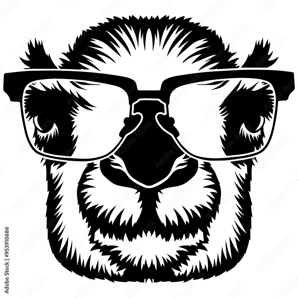 Obraz premium Camel In Glasses