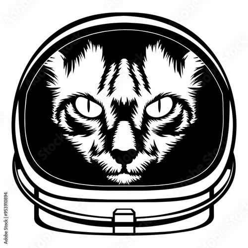 Cat In Astronaut Helmet