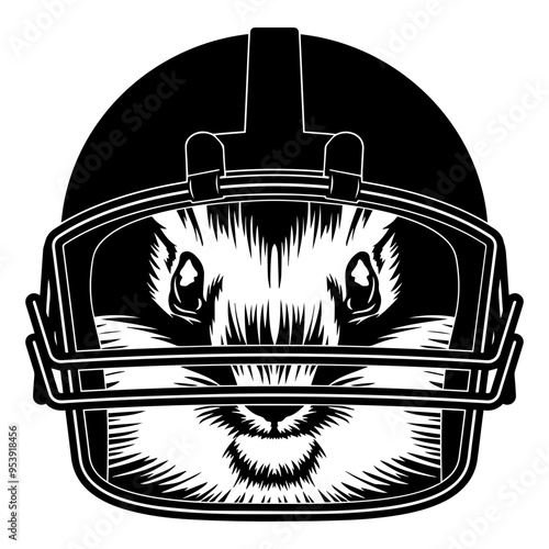 Chipmunk In Football Helmet