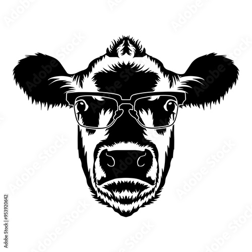 Cow In Glasses