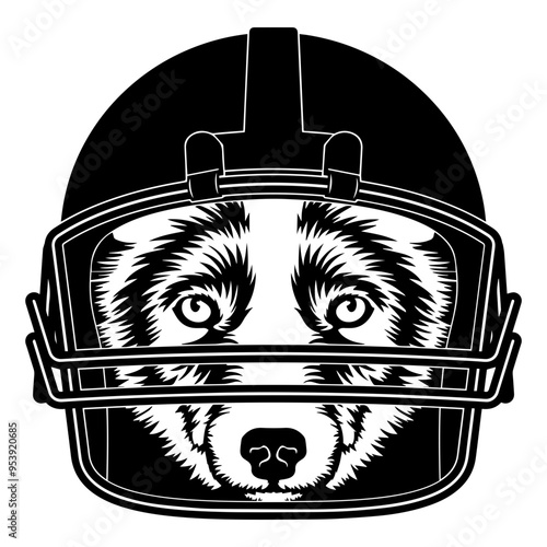 Coyote In Football Helmet