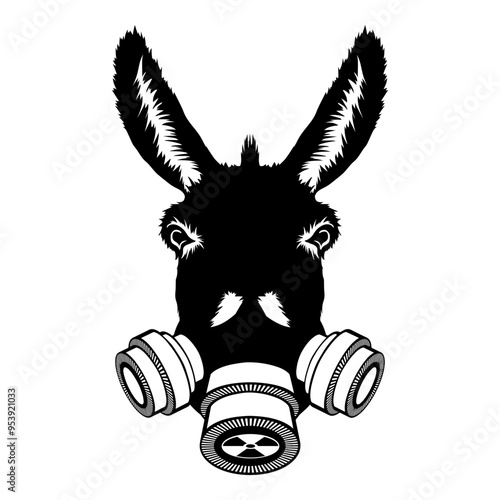 Donkey In Gas Mask