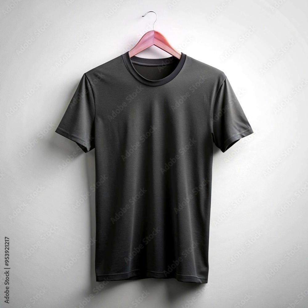 Plain black t-shirt front and back view for mockup in PNG transparent background Plain black t-shirt front and back view for mockup in PNG transparent background
