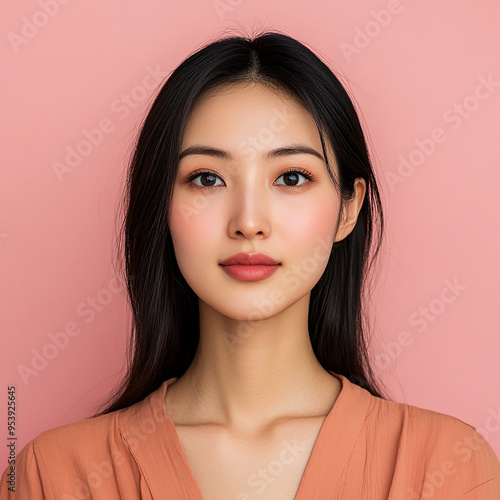 Close-up portrait of a beautiful woman with an engaging and attractive expression