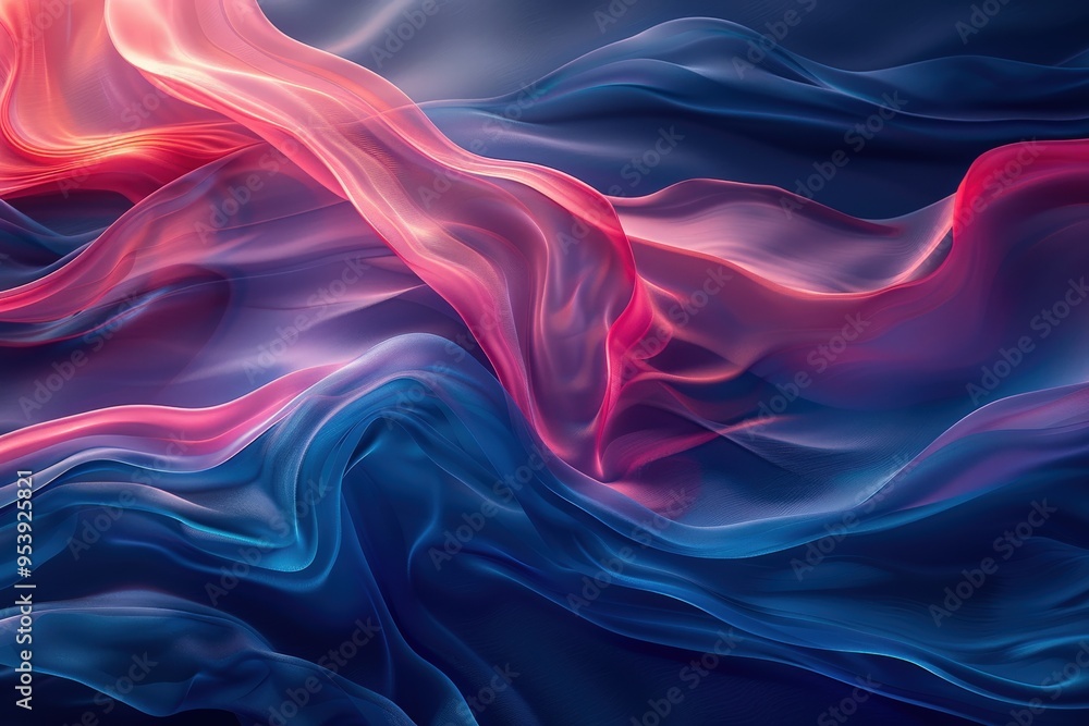 Dynamic Flow of Abstract Wavy Light Streaks in Vibrant Red and Blue Hues Creating a Futuristic and Energetic Visual EffectAbstract Dynamic Flow of Abstract Wavy Light Streaks in Vibrant Red and Blue Hues Creating a Futuristic and Energetic Visual EffectAbstract